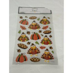FALL PAPER CRAFTS STICKERS thanksgiving icon 31 count
